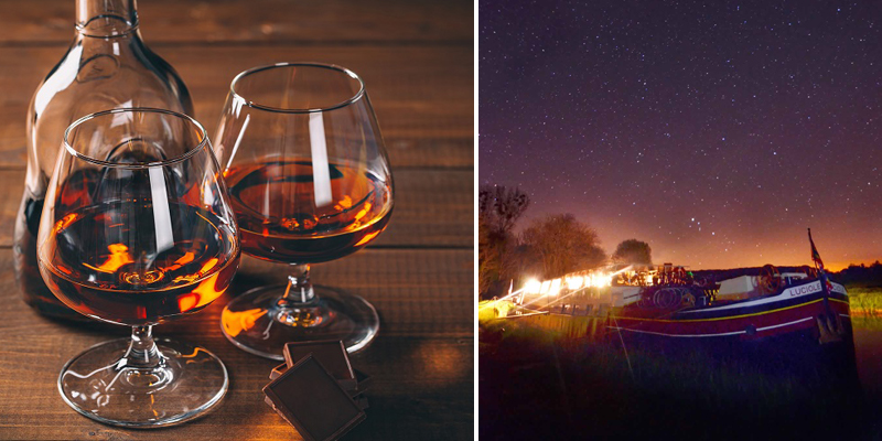 End your day with liqueurs served on deck as the stars come out over the canal.